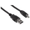 Kábel USB (2.0), USB A M- 8 pin M, 1.8m, čierny, Logo, blistr, PANASONIC 31180