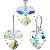 Silvego Strieborná súprava Srdce Crystal AB so Swarovski® Crystals LSW017S