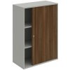 Hobis Policová skriňa Drive, 80x111x40 cm, orech/sivá, zámok