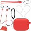 AppleKing praktická sada 6v1 pre AirPods Pro 3 - červená - možnosť vrátiť tovar ZADARMO do 30tich dní