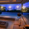 LED ohňostroj vonkajší 640 LED/10 m/10 svetiel s programami bílá teplá (prskavka)