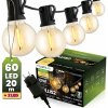 Záhrada Girland Vonkajšie osvetlenie Reťaz 15,2 m 30x LED okrasné korálky 3000K + diaľkové ovládanie DOLLIS LUMILED