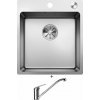 Blanco ANDANO 400-IF/A nerez hodvábny lesk s excentrom PushControl 525244 + Blanco DARAS chróm 517720