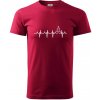 EKG Vianočný stromek - Klasické pánske tričko vyššej gramáže - 4XL ( Marlboro červená )