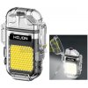 Handy F33 plazmový zapaľovač outdoor vodeodolný s LED baterkou USB / čierny