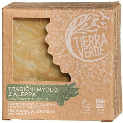 Tierra Verde Tradičné mydlo z Aleppa 190g, s vavrínovým olejom 5 %, 1ks
