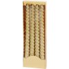 Sviečka MagicHome Vianoce, 25 cm, bal. 4 ks, zlatá, špirálová, točená