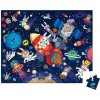 Puzzle v kufríku Raketa vo vesmíre Rocket Janod 54 dielov od 5 rokov