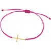 SOFIA cyklaménová šnúrka s pozláteným krížikom WEW0546-H-CYCYG