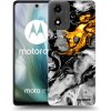 Picasee silikónový čierny obal pre Motorola Moto E14 - Black Gold 2