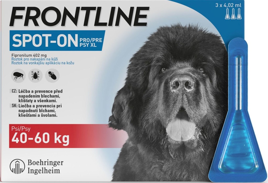 Frontline Spot-On Dog XL 40-60 kg 3 x 4,02 ml