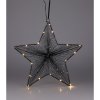 Vianočná hviezda 30 cm s LED svetlom, čierna farba
