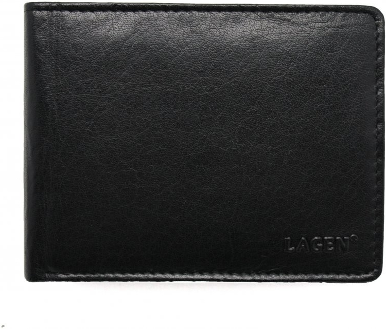 Lagen pánska kožená peňaženka V 76 čierna