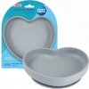 Canpol babies Silicone Suction Plate Heart Grey silikonový talíř s přísavkou 300 ml