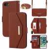 AppleKing flipové puzdro s popruhom v štýle listovej kabelky pre iPhone SE (2020/2022) / 8 / 7 - hnedé - možnosť vrátiť tovar ZADARMO do 30tich dní