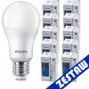 SADA 10 KS ŽIAROVEJ SVETLOSTI PHILIPS LED E27 10W = 75W 1055lm Teplá LED žiarovka 2700K