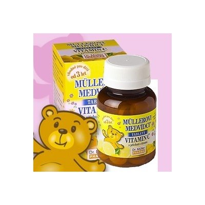 Mullerove medvedíky Vitamín C s príchuťou citróna 45tbl