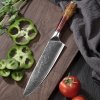 IZMAEL Damaškový kuchynský nôž Hanamaki Červená 20.5 cm