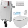 ALCADRAIN Renovmodul - predstenový inštalačný systém s chrómovým tlačidlom M1721 + WC Ideal Standard Tesi so sedadlom SoftClose, AquaBlade AM115/1000 M1721 TE1