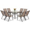 Modena hnedý kovový záhradný nábytok pre 8 osôb so štvorcovým stolom Garden Point