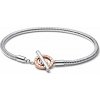 PANDORA Moments náramek Signature s logem a prvkem ve tvaru T 16 582309C00-16