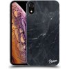 Picasee silikónový čierny obal pre Apple iPhone XR - Black marble