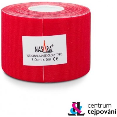 NASARA - Original Kinesiology Tape - farba červená - 5cm x 5m