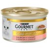 Gourmet Gold cat konzerva kousky ve šťávě s lososem a kuřetem 85 g