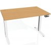 Hobis Pracovný stôl Motion, PO, 3S, 120x61 - 128x80 cm, buk/biela