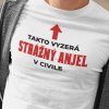 Tričko s potlačou STRÁŽNY ANJEL Pánsky Biela L