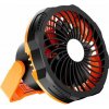 Kempingový ventilátor s LED svietidlom a vstavanou batériou