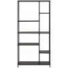 Čierna kovová knižnica so 6 policami Actona Newcastle