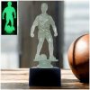 Futbalista Športová trofej na podstavci s vlastným textom svieti v tme