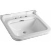 Kerasan WALDORF keramické umývadlo 60x55cm, 3 otvory pre batériu, biela SPH 4140K1-3