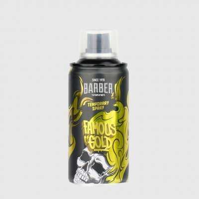Marmara Barber Famous Gold barevný sprej na vlasy zlatý 150 ml