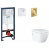 Grohe Rapid SL Set predstenovej inštalácie, klozetu, dosky SoftClose a tlačidla Arena Cosmopolitan S, kefovaný Cool Sunrise SANI11BB4134-GR