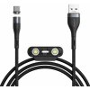 Kábel Baseus z USB na Lightning - USB-C - microUSB 5A 3v1 magnetický 1,0 m čierny