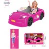 Mamido Mamido Bábika so športovým ružovým autíčkom, blondínka, kabriolet MT1360