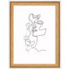 Obrazový rám, drevený, 13x18 cm, Silhouette, prírodná