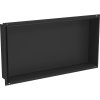 Mexen X-Wall-NR, polička na zapustenie pod obklad bez goliera 60 x 30 cm, čierna matná, 1971603010