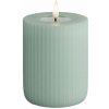 DeluxeHomeart LED sviečka Solid Stripe Salvie Green 10 cm