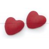 Cukrová dekorácia Malé vypuklé srdcia červené( 20 ks)