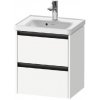 Duravit Ketho.2 - Umývadlová skrinka, 55x48x38 cm, 2 zásuvky, matná biela K25280018180000