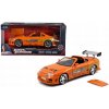 Jada Toys Rýchlo a zbesilo auto 1995 Toyota Supra + figúrka Brian O'Conner 1:24