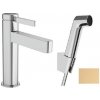 Hansgrohe Finoris - Umývadlová batéria s výpusťou Push-Open a bidetovou spŕškou, EcoSmart, kefovaný bronz 76210140