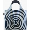 Skladacia nákupná taška LOQI LOUISE BOURGEOIS Spirals Black