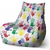 Sablio Sedací vak Bean Farebné otlačky - 100 x 90 x 45 cm