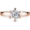 Florence | Zásnubný prsteň so stredovým diamantom 0.700ct, ružové zlato 56