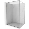 Mexen Kioto Walk-in sprchová stena 100x200, čierny vzor, brúsený nikel 800-100-101-97-70