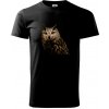 Sova fotka - Tričko extra veľké (5-8XL) - 5XL ( Čierna )